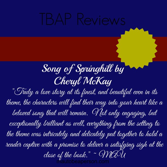 TBAP Endorsement for Song of Springhill